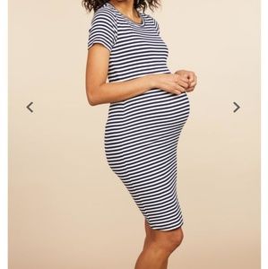Striped maternity dress